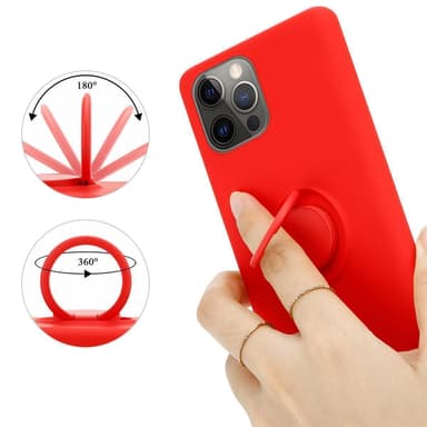 Deksel iPhone 13 MINI Ring Case (rød)