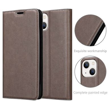 iPhone 14 lommebokdeksel case (brun)