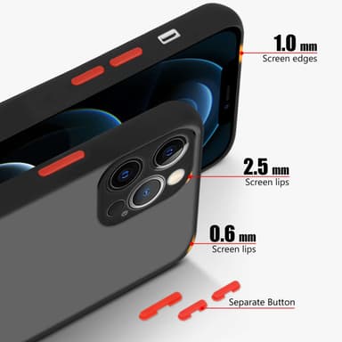 iPhone 12 PRO Deksel Case Cover (Svart)