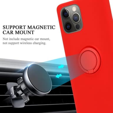 Deksel iPhone 13 MINI Ring Case (rød)