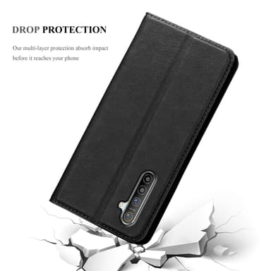 Realme X2 / XT / Oppo K5 lommebokdeksel case (svart)