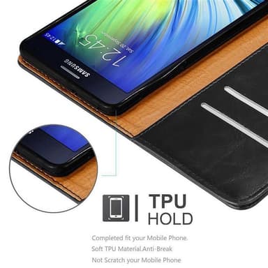 Samsung Galaxy A7 2015 lommebokdeksel etui (svart)