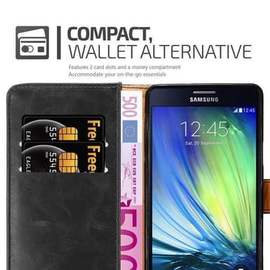 Samsung Galaxy A7 2015 lommebokdeksel etui (svart)