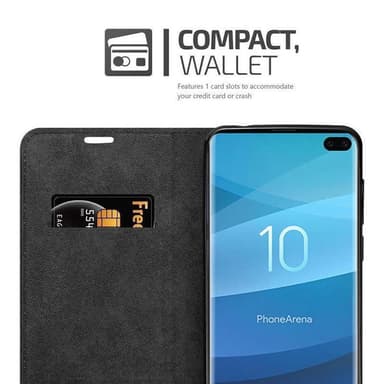 Samsung Galaxy S10 PLUS lommebokdeksel case (svart)