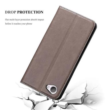 HTC Desire 12 lommebokdeksel case (brun)