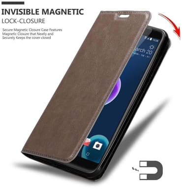 HTC Desire 12 lommebokdeksel case (brun)