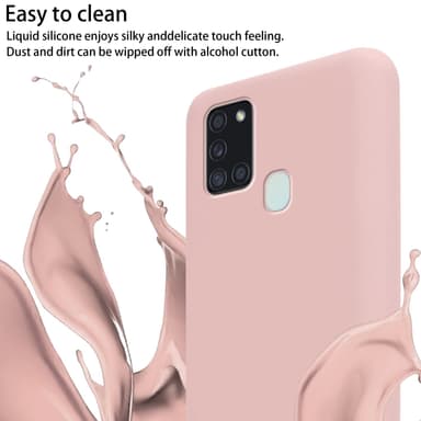 Deksel Samsung Galaxy A21s med Halskjede (rosa)