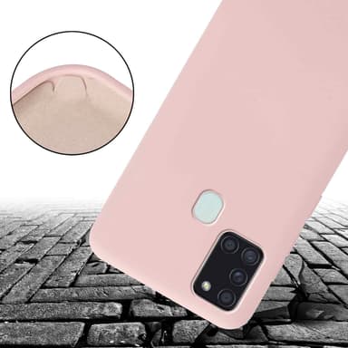 Deksel Samsung Galaxy A21s med Halskjede (rosa)