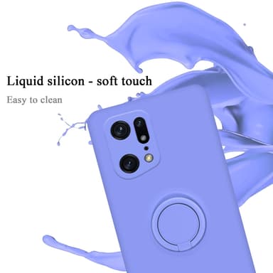 Deksel Oppo FIND X5 PRO Ring Case (lilla)