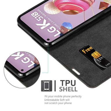 LG K51S lommebokdeksel case (brun)