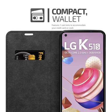 LG K51S lommebokdeksel case (brun)
