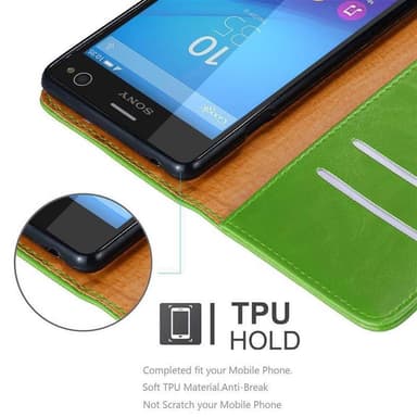 Sony Xperia C4 lommebokdeksel etui (grønn)
