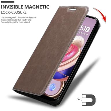 LG K51S lommebokdeksel case (brun)