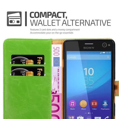 Sony Xperia C4 lommebokdeksel etui (grønn)