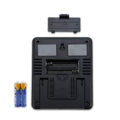 Termometer LCD Touch Termometer med klokke (hvit)