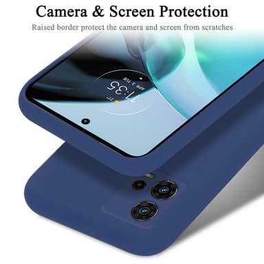 Motorola MOTO G72 silikondeksel case (blå)
