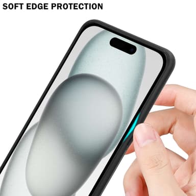 Deksel iPhone 15 Case Cover (Svart)