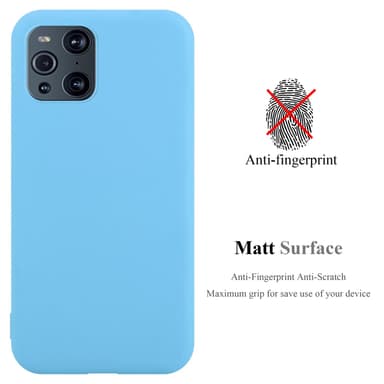 Deksel Oppo FIND X3 PRO Silikon cover (blå)