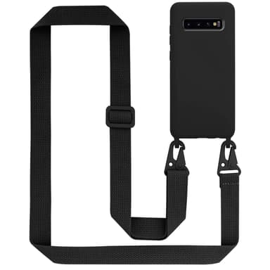 Deksel Samsung Galaxy S10 4G med Halskjede (svart)