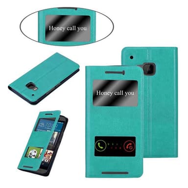 HTC ONE M9 lommebokdeksel cover (turkis)