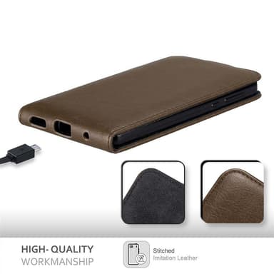 Nokia 6.1 deksel flip cover (brun)