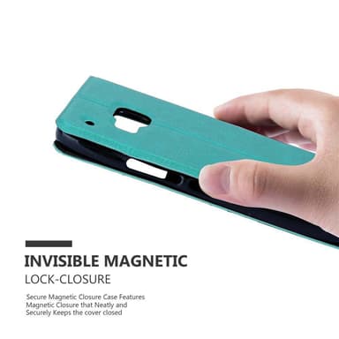 HTC ONE M9 lommebokdeksel cover (turkis)