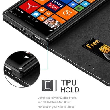 Nokia Lumia 830 Deksel Case Cover (svart)