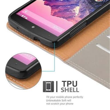 LG Google NEXUS 5 lommebokdeksel etui (brun)