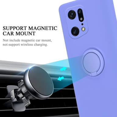 Deksel Oppo FIND X5 PRO Ring Case (lilla)