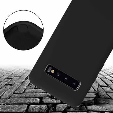 Deksel Samsung Galaxy S10 4G med Halskjede (svart)