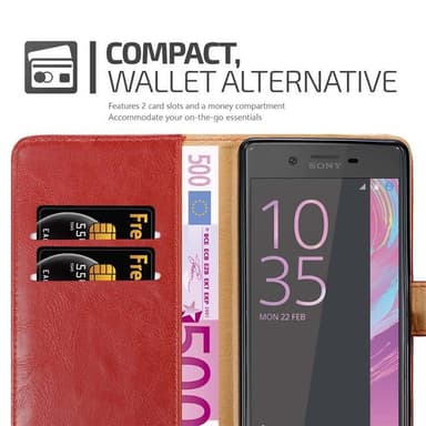 Sony Xperia X lommebokdeksel etui (rød)