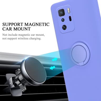 Deksel Xiaomi POCO X3 GT Ring Case (lilla)