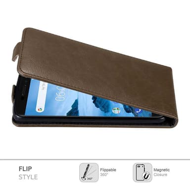 Nokia 6.1 deksel flip cover (brun)