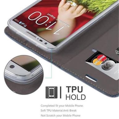 LG G2 lommebokdeksel etui (blå)