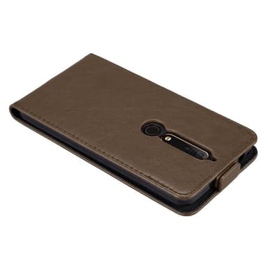 Nokia 6.1 deksel flip cover (brun)
