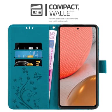 Samsung Galaxy A72 4G / 5G lommebokdeksel Blomster