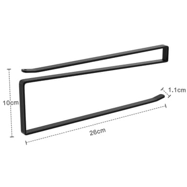2x Papirrullholder Holder for papirrull (svart)