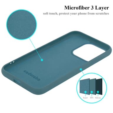 iPhone 15 PRO MAX silikondeksel case (Grønn)