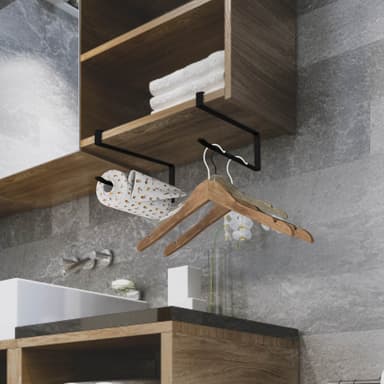 2x Papirrullholder Holder for papirrull (svart)