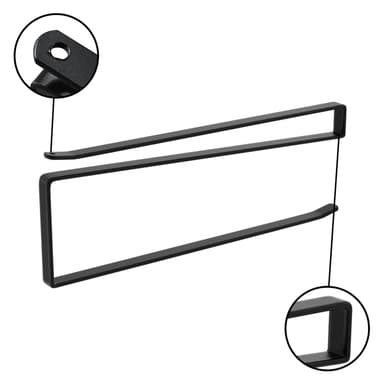 2x Papirrullholder Holder for papirrull (svart)