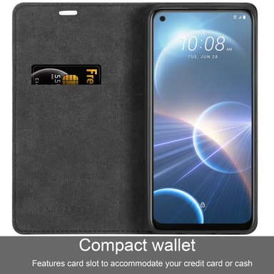 HTC Desire 22 PRO lommebokdeksel case (svart)