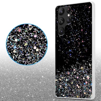 Samsung Galaxy S22 ULTRA Silikondeksel Glitter (svart)