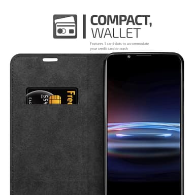Sony Xperia PRO-I lommebokdeksel case (svart)