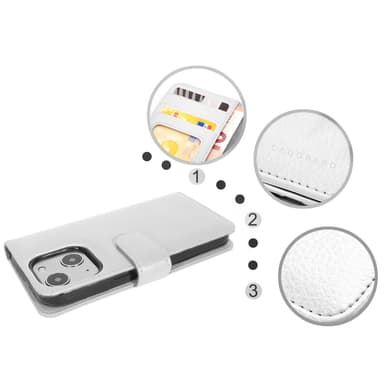 iPhone 13 MINI lommebokdeksel case (hvit)