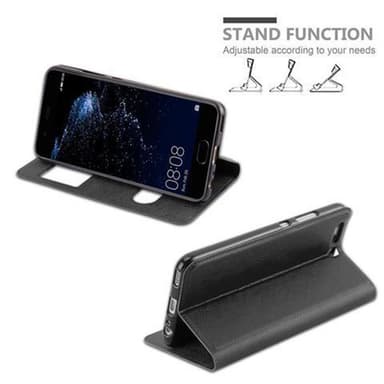 Huawei P10 lommebokdeksel cover (svart)