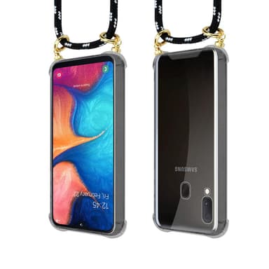 Samsung Galaxy A10e / A20e Deksel med Halskjede (svart)
