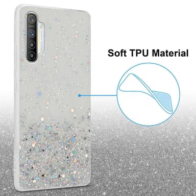 Oppo FIND X2 Silikondeksel Glitter (Gjennomsiktig)