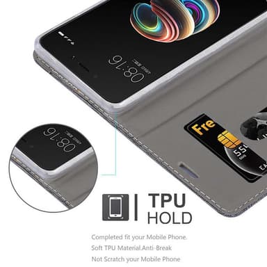 Xiaomi RedMi 5A lommebokdeksel etui (grå)