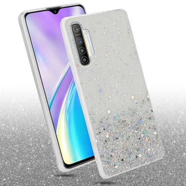 Oppo FIND X2 Silikondeksel Glitter (Gjennomsiktig)