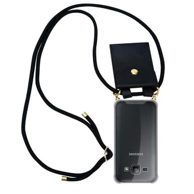 Samsung Galaxy J1 2015 Deksel med Halskjede (svart)